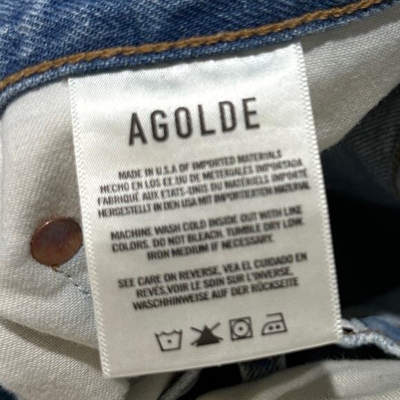 Agolde Riley High Rise Straight Leg Crop Jean Normcore - Picture 6 of 11